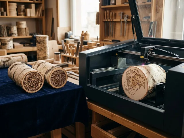 Изготовление сувенирных поленьев с гравировкой в Иркутске