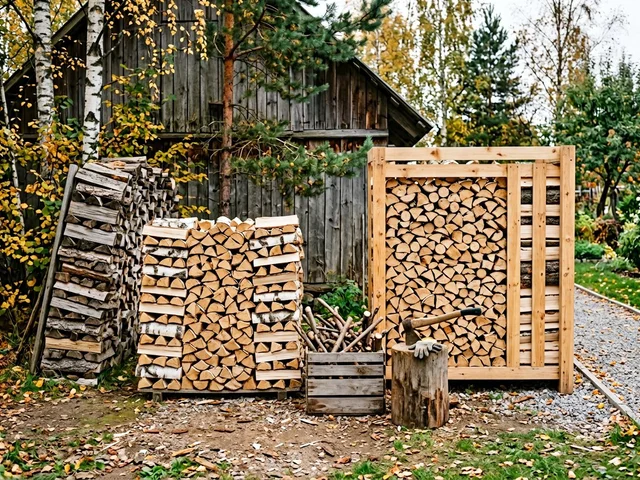 Переборка старой поленницы в Иркутске